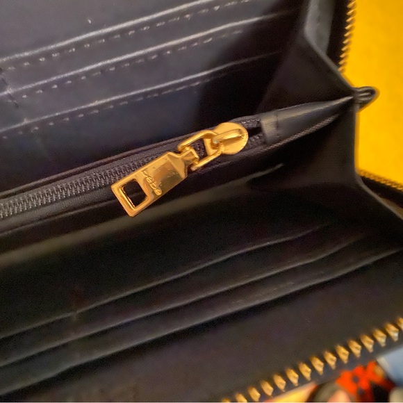 Bebe Navy Croc-Embossed Wallet - Picture 4 of 4